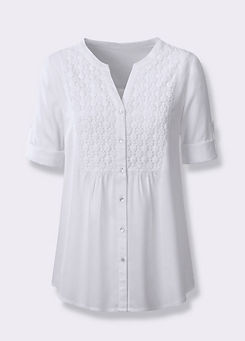 Witt Floral Embroidered Tunic Blouse