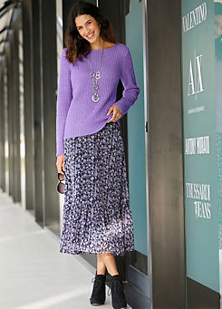 Witt Floral Midi Jersey Skirt