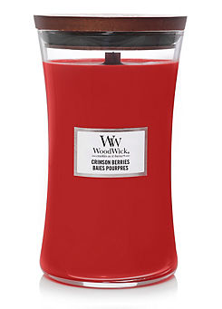 WoodWick Large Hourglass Candle Triology Crimson Berries