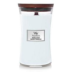 Woodwick® Large Hourglass Jar Magnolia Birch