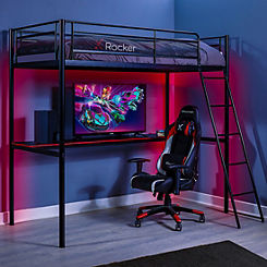 X Rocker HQ High Sleeper Gaming Bed With Desk