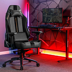 X Rocker Onyx PC Office Premium Gaming Chair - Black/Gold