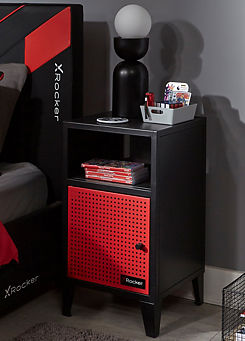 X Rocker XR Mesh-Tek Single Cube Unit - Bedside - Black/Red