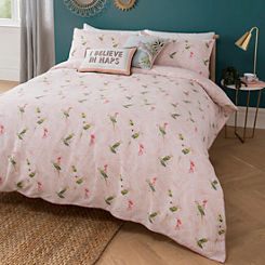 Yvonne Ellen Tropical Parrots Duvet Cover & Pillowcase Set