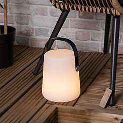Zink Indus LED IP54 Rechargeable Opal Table Lamp - White