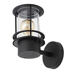 Zink Leonis 1 Light E27 Miners Style Outdoor Wall Lantern