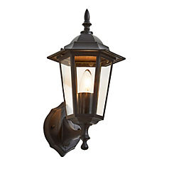 Zink Libourne 1 Light 6 Panel E27 Traditional Outdoor Wall Lantern