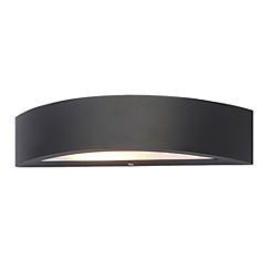 Zink Moku 1 Light E27 Up & Down Outdoor Stainless Steel Wall Light - Black