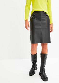 bonprix Faux Leather Mini Skirt
