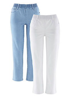 bonprix Pack of 2 Cropped Trousers