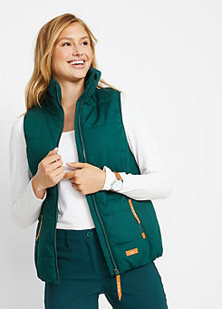 bonprix Padded High Collar Quilted Gilet