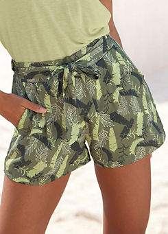 s.Oliver Tropical Print Woven Shorts