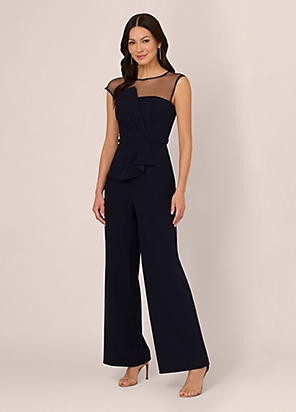 Adrianna Papell Sleeveless Pintuck Jersey Jumpsuit Kaleidoscope