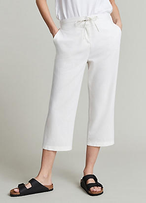 Freemans White Linen Trousers