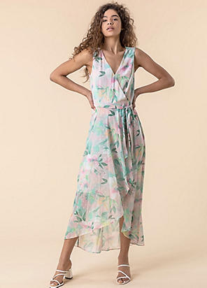 lipsy floral twist front maxi dress