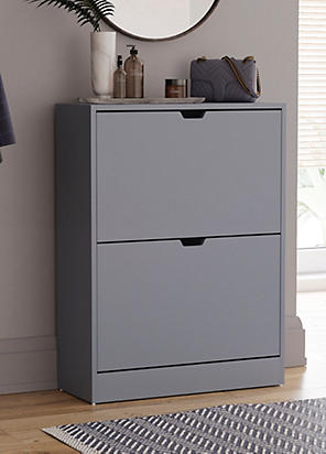 dalby grey shoe cabinet groupon