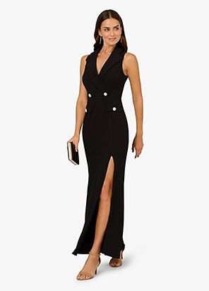 【海外限定】AdriannaPapell ドレス☆Jersey Tuxedo Maxi Dress, Adrianna Papell Jersey Tuxedo Dress | Kaleidoscope