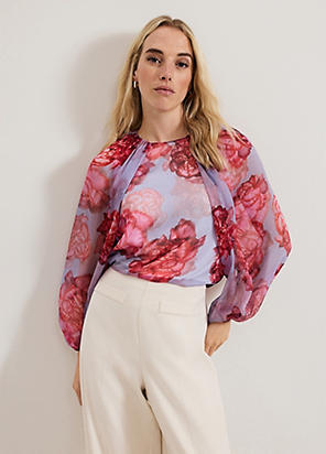 フェイズ エイト Phase Eight Ava Silk Blouse （Multi-Coloured） フェイズ エイト Phase Eight Ava Silk Blouse （Multi-Coloured