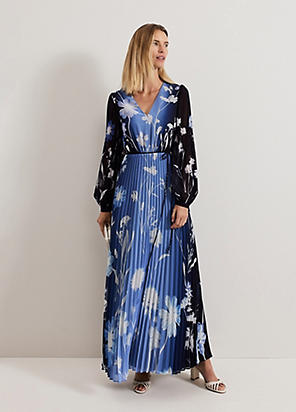 【Phase Eight】Coralie フローラル シャツ ミダクシ ドレス 花 Coralie Print Shirt Midaxi Dress | Phase Eight ROW |