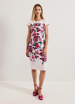 Phase Eight Salina Floral Jacquard Dress | Kaleidoscope