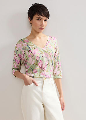 Phase Eight Ava Blurred Floral Silk Blouse | Kaleidoscope