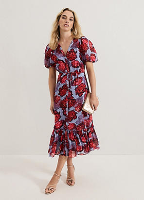 Phase Eight Cilla Floral Shirt Midi Dress | Kaleidoscope