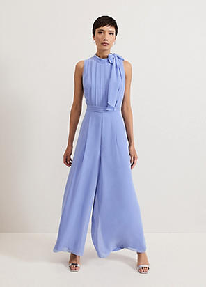 フェイズ エイト Phase Eight Eliza Textured Bodice Wide Leg Jumpsuit （Eau De Nil） Phase Eight Eliza Textured Bodice Wide Leg Jumpsuit, Eau De Nil