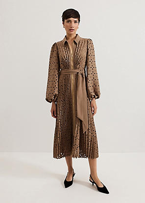 Phase Eight Natalie Burgundy Shirt Dress | Kaleidoscope