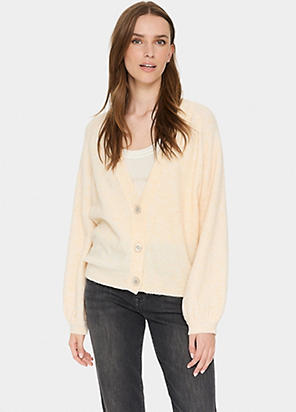 Saint Tropez Gilda Round Neck Button Cardigan | Kaleidoscope