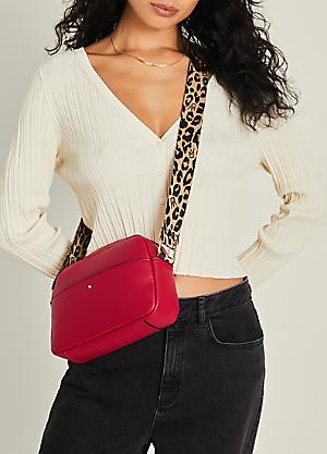 Botkier Red Leather offers Hobo Bag Twisted Chain Strap