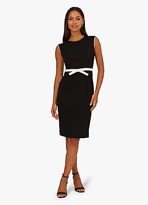 black and white cocktail dresses uk WEDTREND Women Black and White Mother of the Bride Dress with Appliques  Half Sleeve A Line High Low Wedding Guest Dress  Wedtrend UK