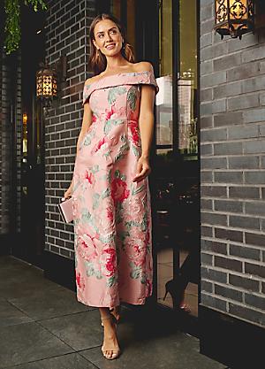 【海外限定】AdriannaPapell ドレス☆Adrianna by Pink Stretch Adrianna Dresses Collection by Adrianna Papell