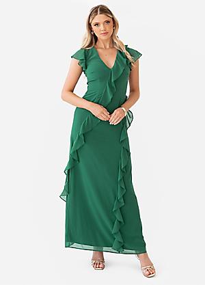slim fit dress slacks Anaya with Love Recycled Frosty Green Halter Neck Maxi Dress – Maya Deluxe