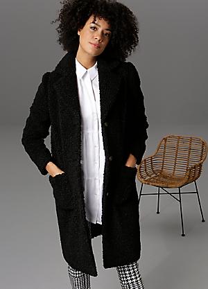 simplyU Short Coat black casual look Fashion Coats Short Coats 