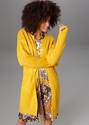 Mustard color long clearance cardigan