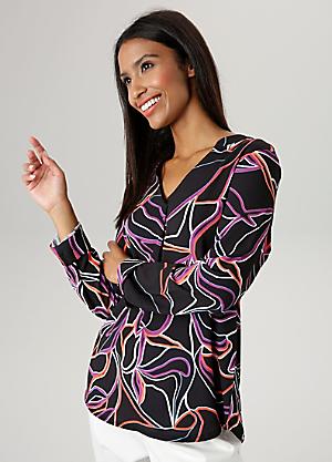 Aniston Lemon Print Longline Blouse