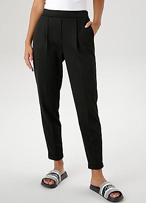 Black Side Split Ponte Trousers with Diamante Trim by Kaleidoscope