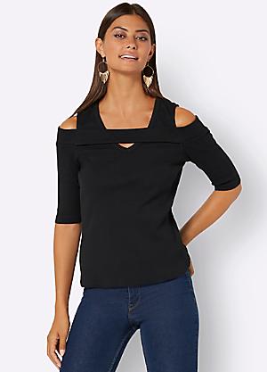 Black cold shoulder top size 22 online