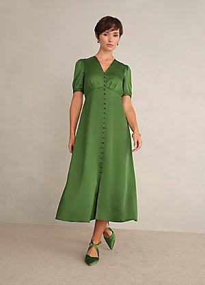 green emerald velvet dress Stylish Hobbs Dress