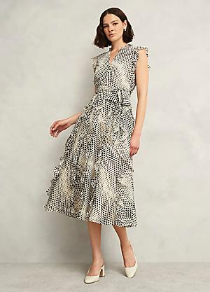 green emerald velvet dress Hobbs Dress