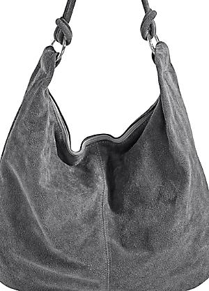 Grey suede online bags