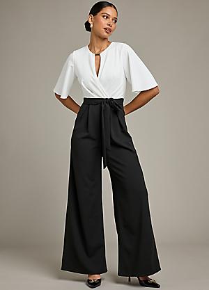 Black white jumpsuit online