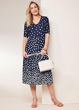 Joules mocha spot sales dress