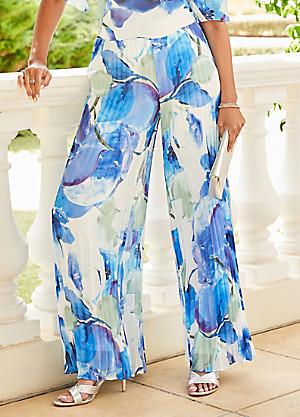 PRINTED PALAZZO TROUSERS - Multicoloured