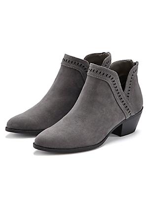 Shellys London Studded Velour Boots in Grey Womens Shoes Boots Ankle boots Grey 