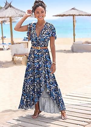 beach flamingo dress Gearhumans 3D Purple Tropical Flamingo Custom Beach Dress main image 1