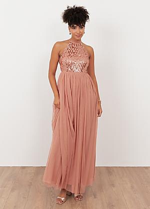maya embroidered halter neck dress Maya Floral Embroidered Halter Neck Maxi Dress – Maya Deluxe