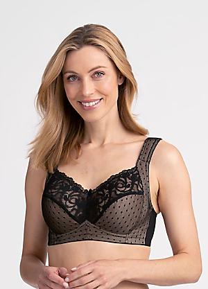 MISS MARY OF SWEDEN Flora Women's Unpadded Underwired Lace Bra with  Embroidery Black : : Clothing, Shoes & Accessories