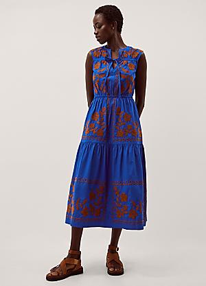 monsoon blue embroidered dress Monsoon Embroidered Shift Mini Dress – White Chocolate Couture