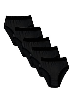 Women's High Waisted Cotton Underwear Ladies Soft Full Briefs Panties Pack  Of 4, Black+black+grey+grey, L